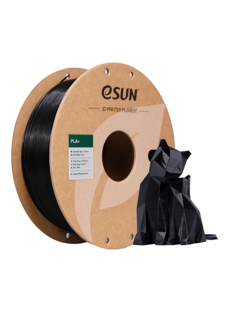 Premium PLA+ 3D Printer Filament 1.75mm High-Strength Material (Black, 1kg Spool) 84dzr