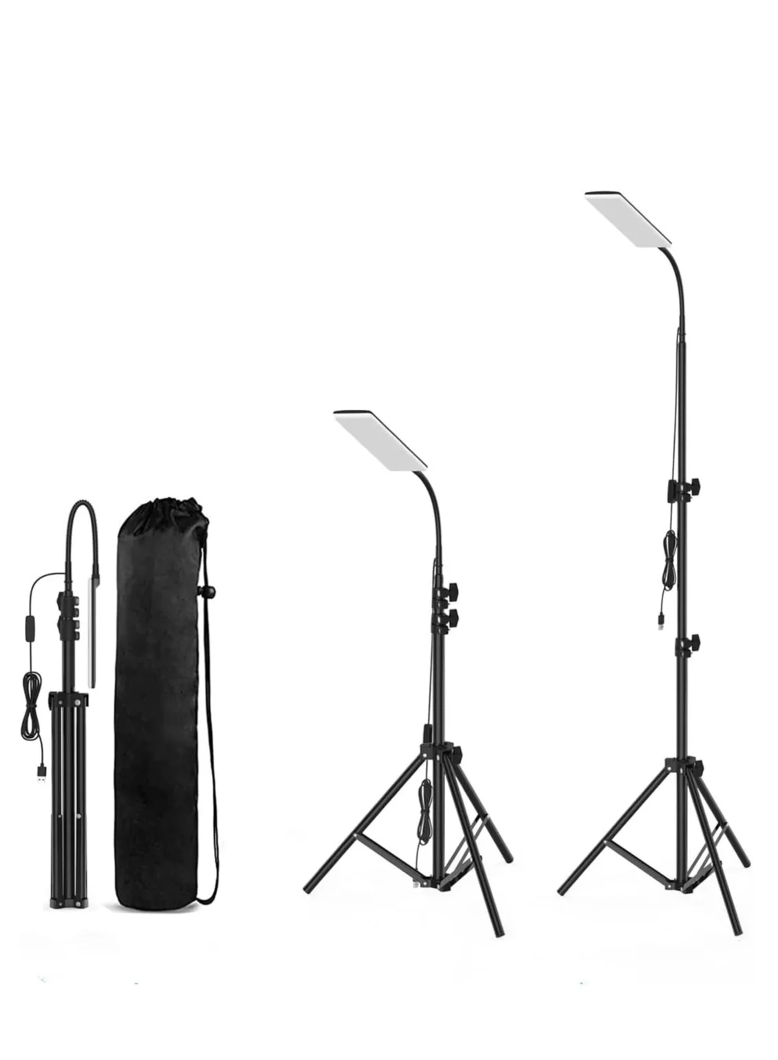LIMOS LED Camping Light with Telescopic Tripod, Portable USB Powered Outdoor Lamp for Garden, Patio, Fishing and Emergency Repair (Adjustable Height) ijioj