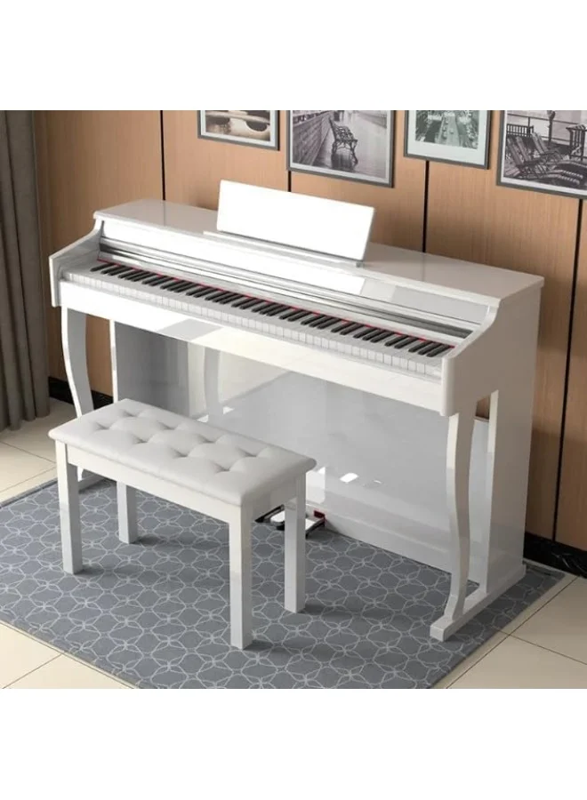 MegArya 88-Key Graded Hammer Action Digital Piano with Bench (Polished White) utrrr