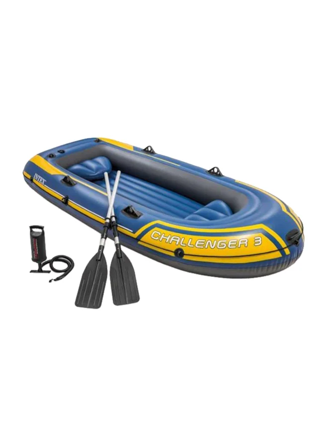 Inflatable Challenger 3-Person Boat Set Heavy-Duty PVC Construction for Recreational Water Sports (295 cm x 137 cm) l1eqa