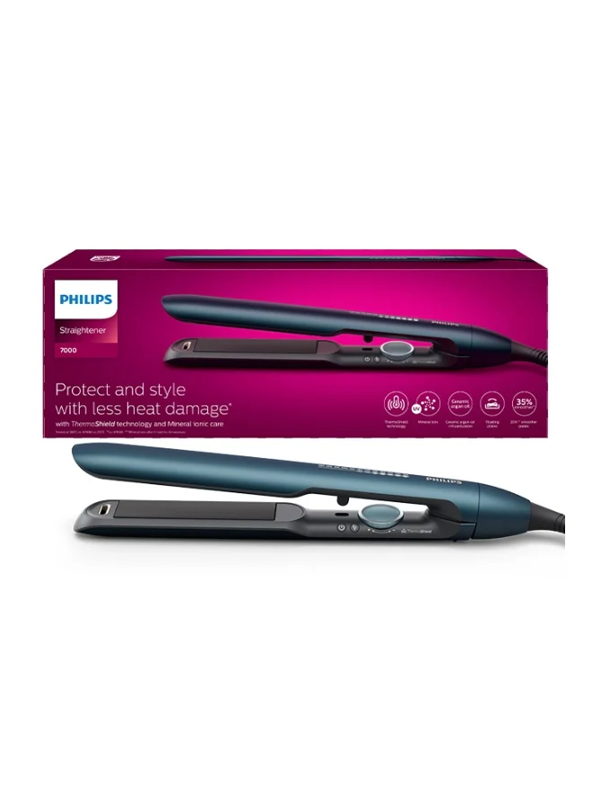 Professional Hair Straightener Ceramic Plate Styling Tool with Heat Control (Teal Metallic, 1 Unit) zc04s