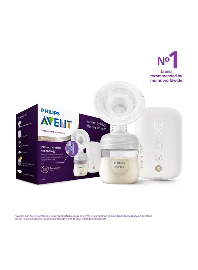 Professional Electric Breast Pump with Natural Motion Technology and Rechargeable Battery (Single Pack) gmtl8