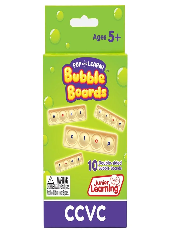 Junior Learning CCVC Bubble Boards Sensory Educational Toy (Language Arts, 25 cm x 20 cm) ixu1u