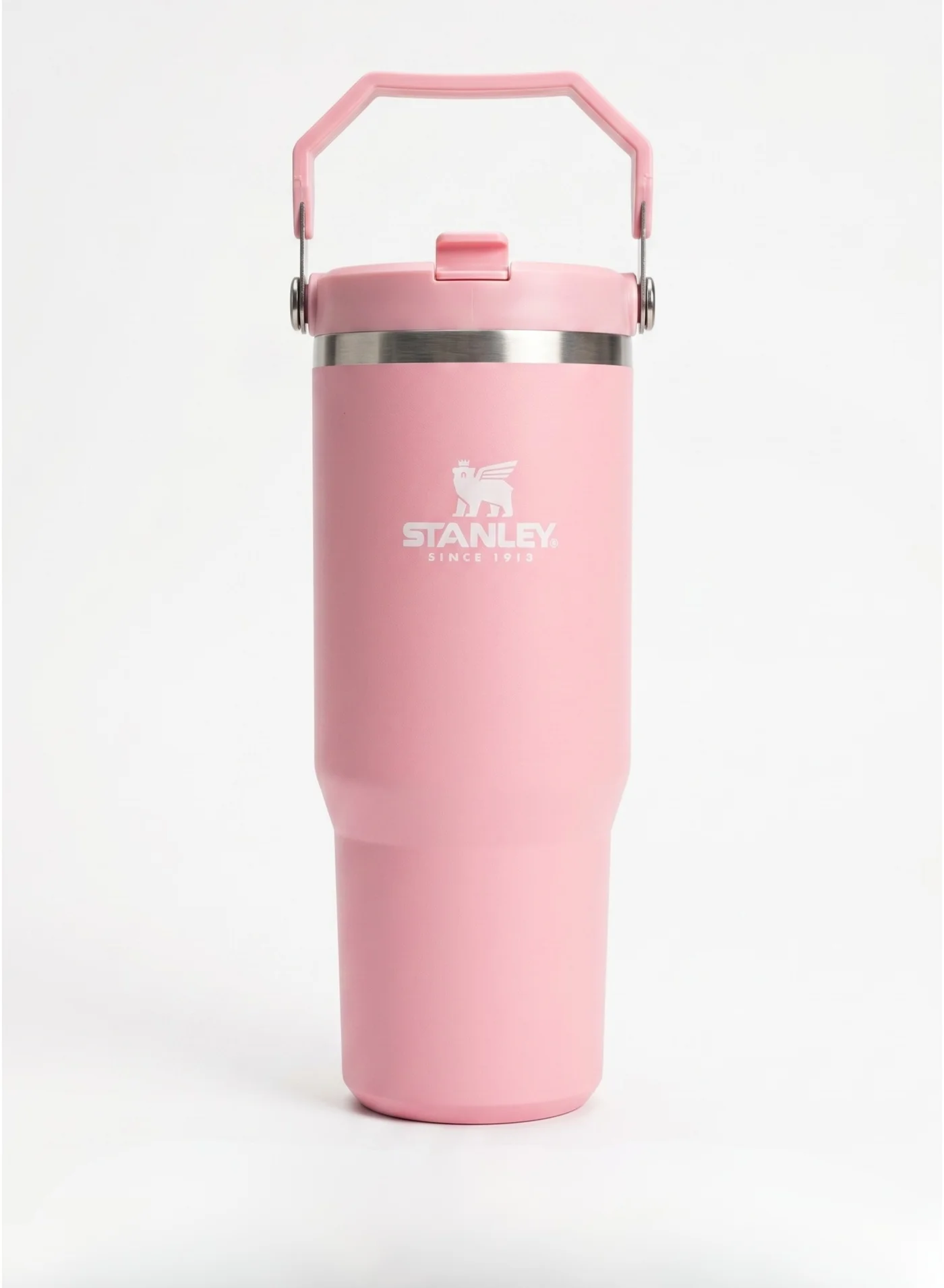 Premium Insulated Stainless Steel Tumbler with Handle and Leakproof Spout Lid (Baby Pink, 887 mL) u9ic1