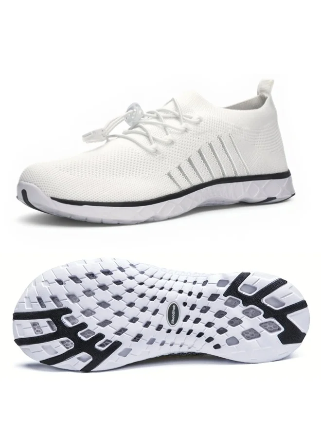 ShebSheb Unisex Water Shoes Lightweight Quick-Dry Beach Footwear for Swimming and Outdoor Sports (White, 42 EU) pzm5y