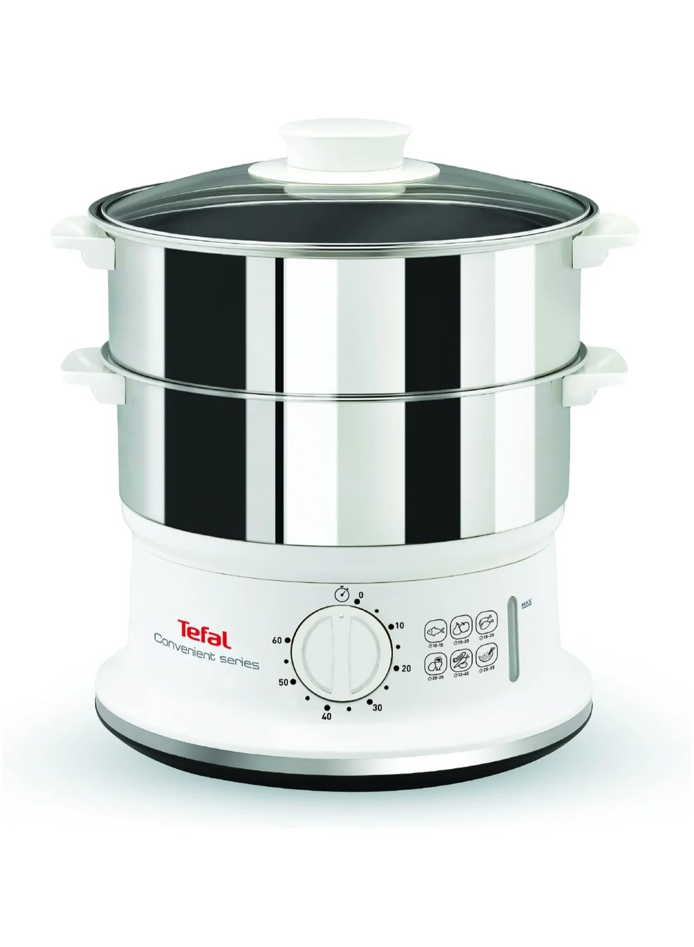 Premium Electric Steam Cooker with 2 Stainless Steel Containers (6 L, 24 cm) - Efficient Kitchen Appliance for Healthy Cooking kpbq0