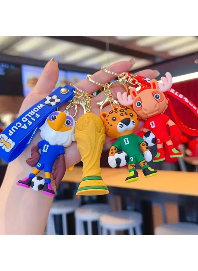Premium Mascot Keychain Collectible Souvenir (PVC and Metal, 10 cm) for Sports Fans and Car Accessories axful