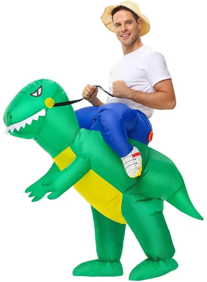 AUTOYSUR Inflatable Dinosaur Costume for Adults Ride-on T-Rex Fancy Dress Suit (One Size) ye6bx