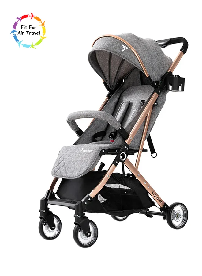 TEKNUM Explorer Travel Stroller Lightweight Compact Foldable Design (Melange Grey, 1 Unit) 03tyd