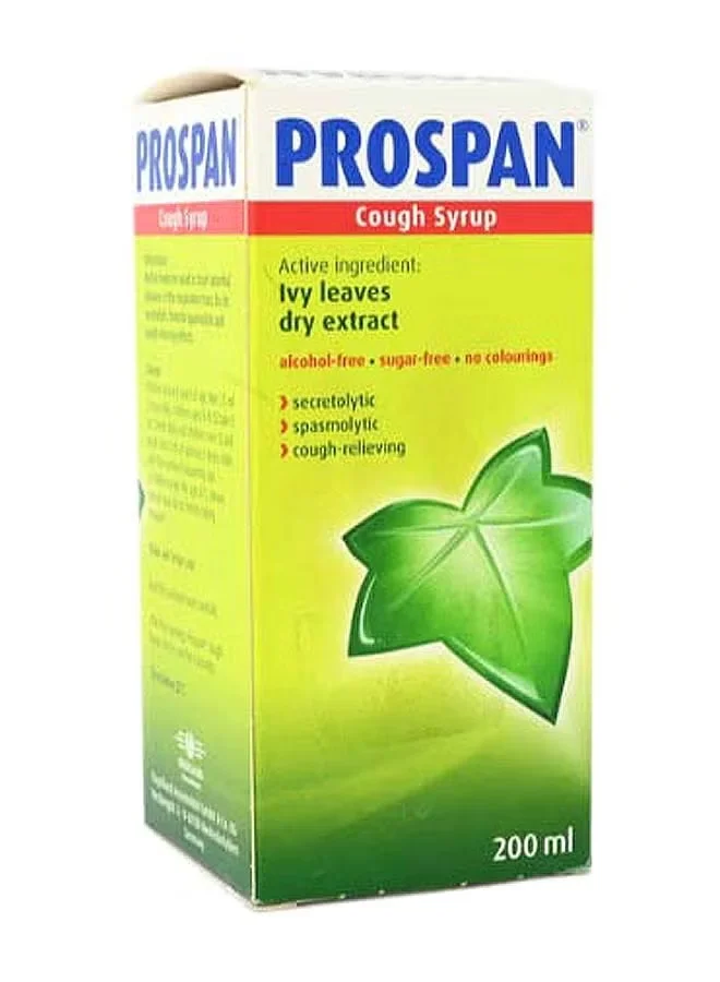 Prospan Herbal Cough Syrup Premium Formula for Respiratory Support (200 mL) s975z