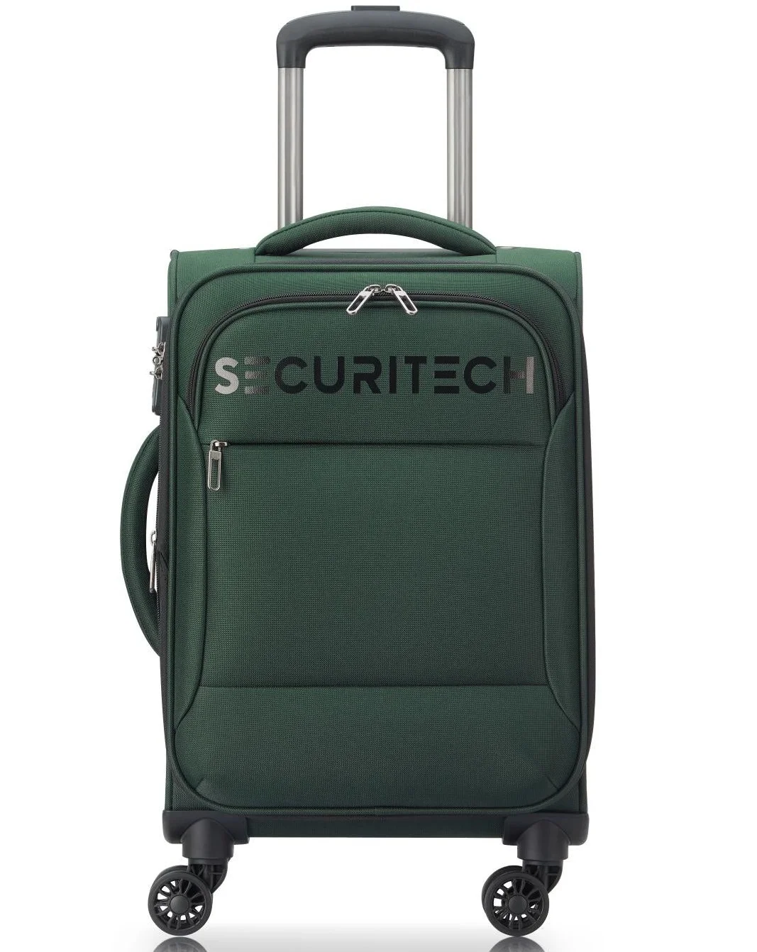 Premium Expandable Softcase Cabin Luggage 55 cm 4-Wheel Trolley (Khaki, 55 cm) mwa7x