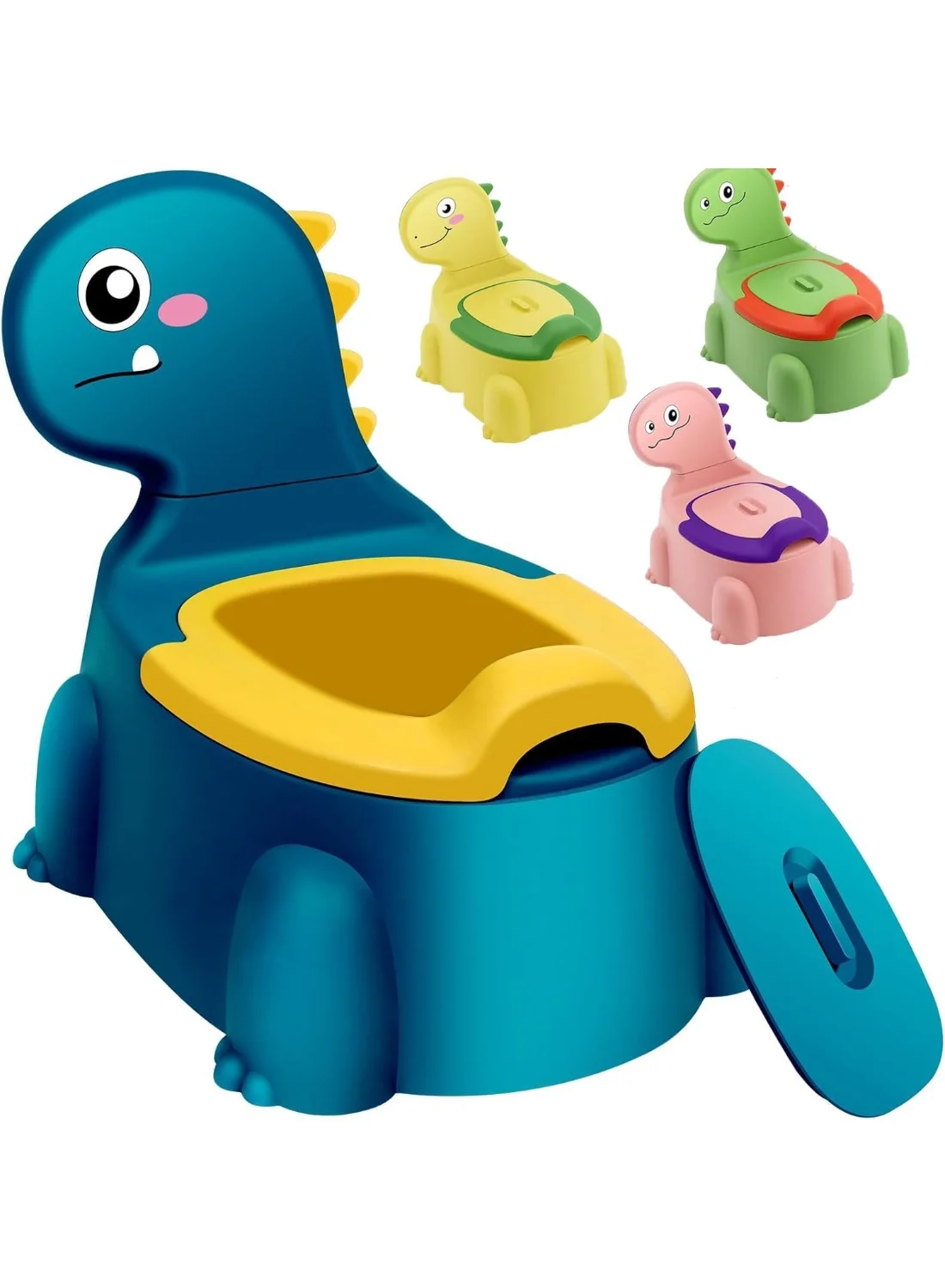 FALAHOM Dinosaur Potty Training Chair for Toddlers, Non-Slip Portable Toilet Seat for Boys and Girls (Green, Single Pack) n9bi1