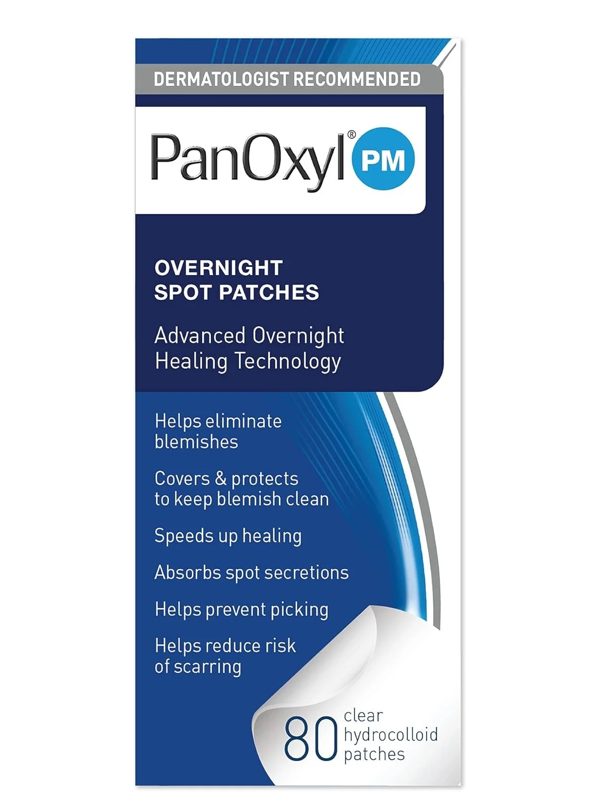 PanOxyl Overnight Spot Patches Premium Hydrocolloid Treatment for Blemish Control (40 Patches) vi5vo