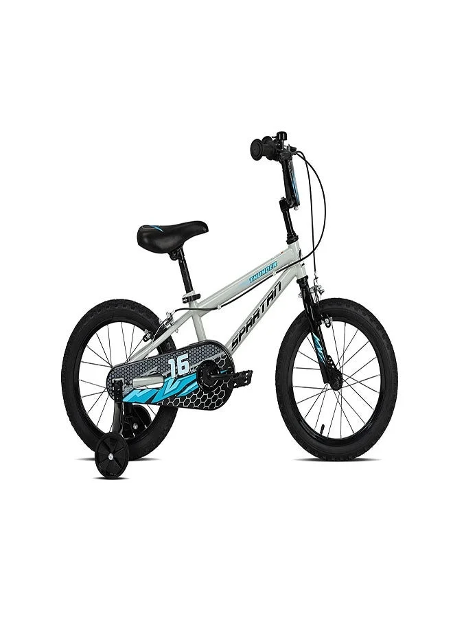 Spartan Thunder Kids Bike 16-Inch Wheel Single Speed With Training Wheels (Gray, 16-Inch) kk1ft