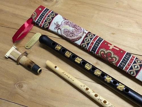 Theodoros Armenian Duduk Professional Handmade Apricot Wood Musical Instrument with Reed and Case (30 cm) prrh5