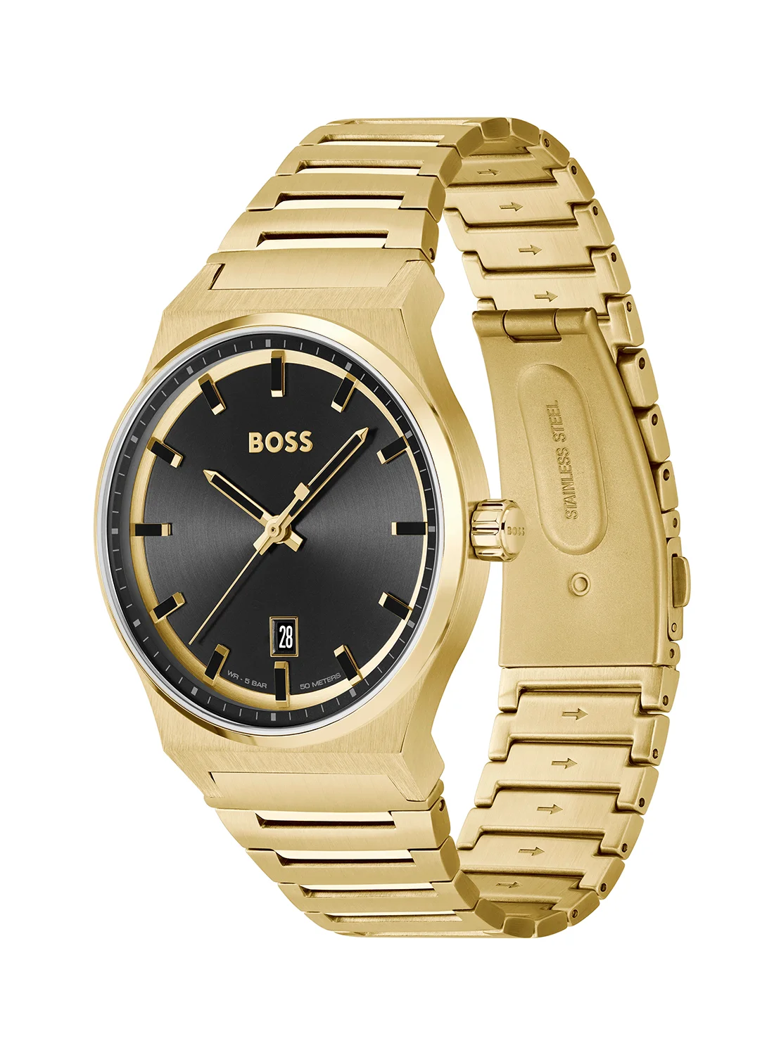 Premium Analog Round Stainless Steel Wrist Watch for Men (Silver, 41 mm) 9seqx
