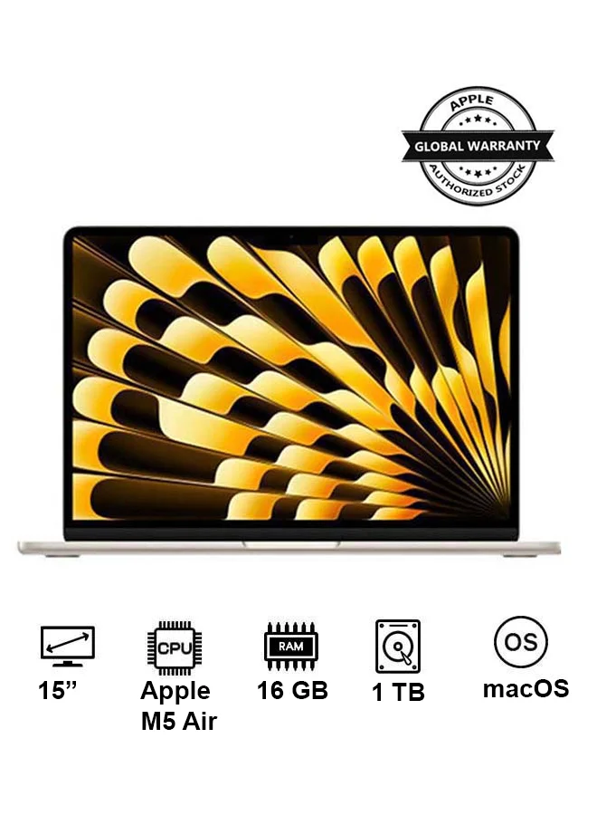 Premium Smart M5 Air Laptop 15 Inch Display 16GB RAM 1TB SSD Starlight (15 Inch) isjt0