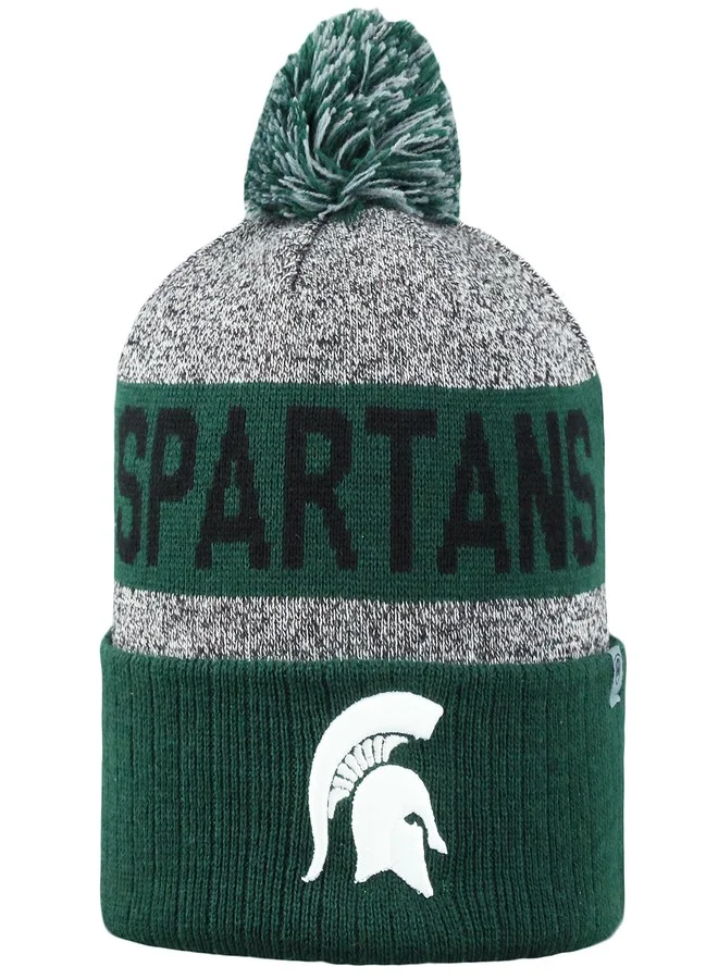 Premium Striped Knit Pom Beanie Hat with Cuffed Design (One Size, Multi-Color) 4z6yf