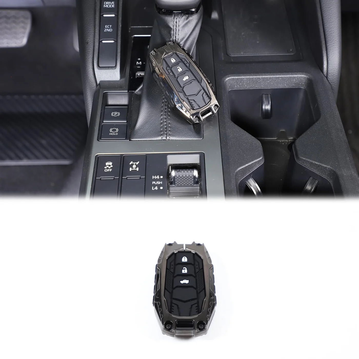 Heutamo Premium Zinc Alloy Key Fob Protective Case for 2024-2025 SUV Models (Black) 7hkjy