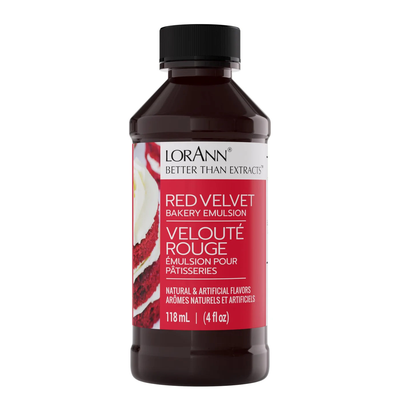 LorAnn Oils Red Velvet Bakery Emulsion Premium Flavoring for Cakes and Desserts (Red, 118 mL) xdrqr
