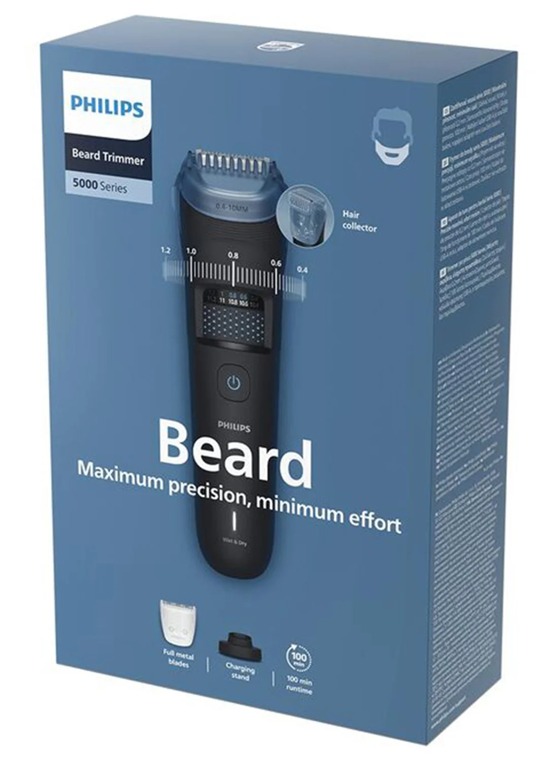 Professional Beard Trimmer with Vacuum System and 40 Precision Length Settings (Black, 0.4¨C20 mm) ohp4x