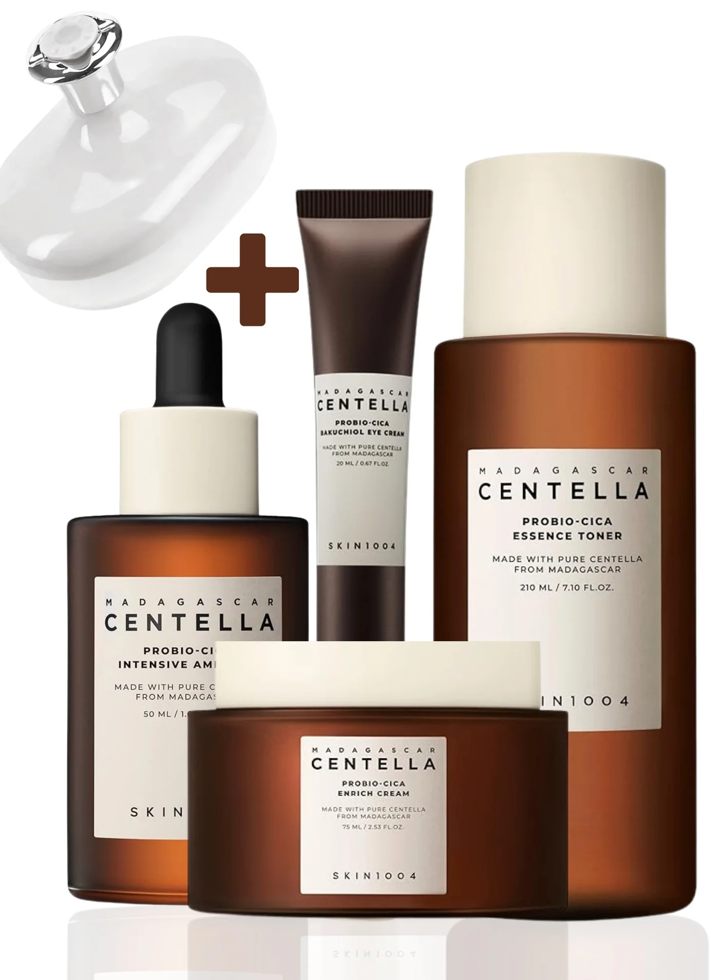 SKIN1004 Madagascar Centella Probio-Cica Complete Care Set (Intensive Ampoule, Essence Toner, Enrich Cream, Eye Cream, 355mL) 6t0sa