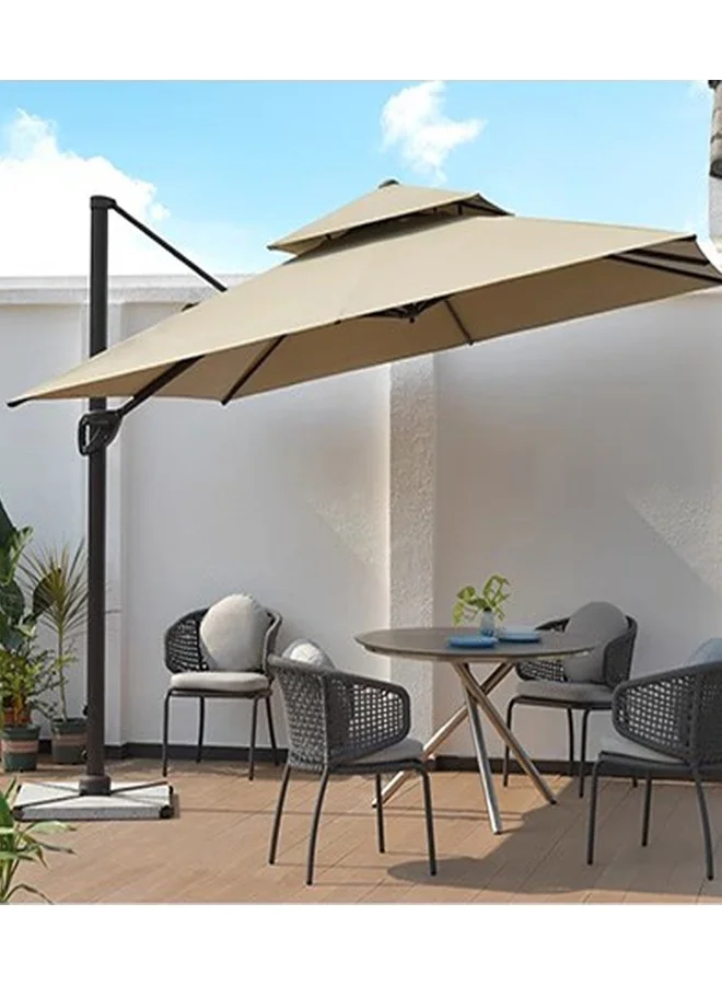 Broyhome Aluminium Garden Umbrella with UV-Resistant Waterproof Canopy (300 cm) f5v0d