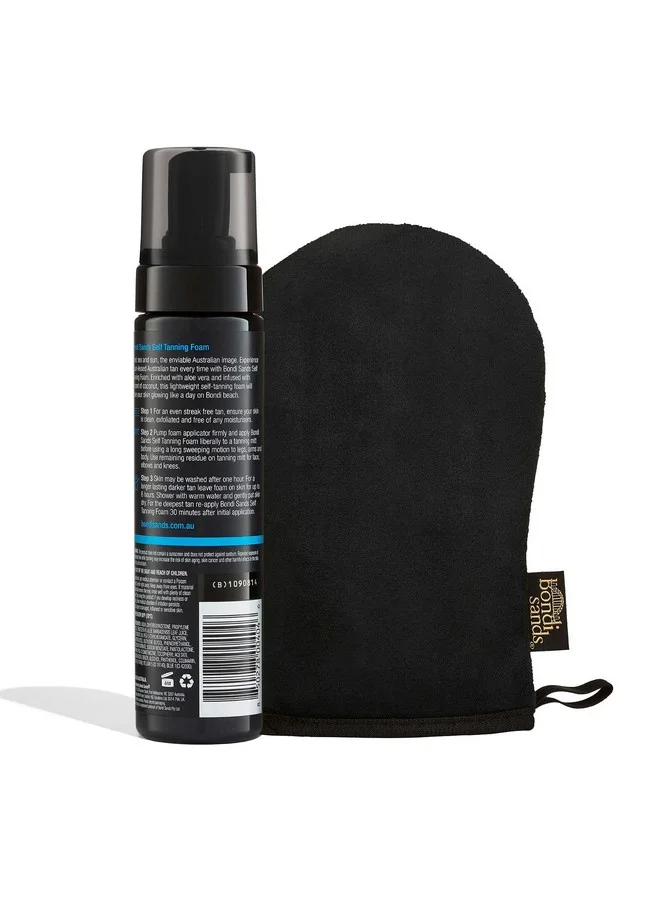 Premium Dark Self Tanning Foam with Reusable Application Mitt (200 mL) 65y1i