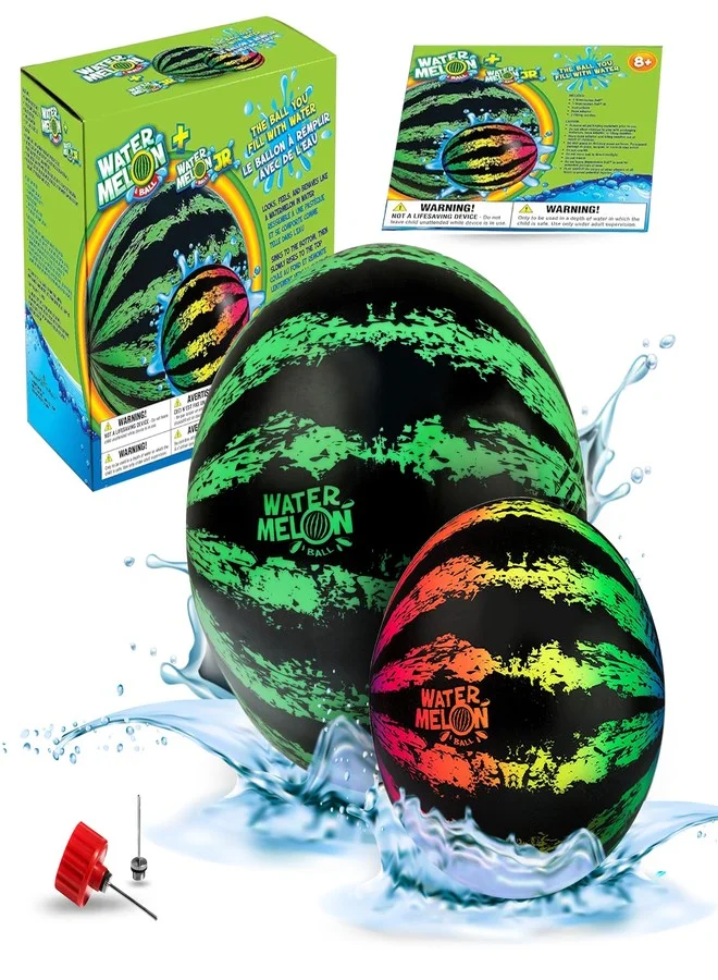 Watermelon Pool Ball Set for Swimming Games and Beach Play (2 Pack, 16.5 cm & 23 cm) bnqqb