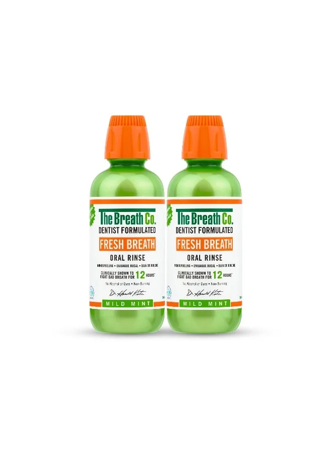 Premium Oral Rinse Alcohol-Free Mouthwash Mild Mint Formula (For Gum Care & Fresh Breath) (2 x 500 mL) 25pzr