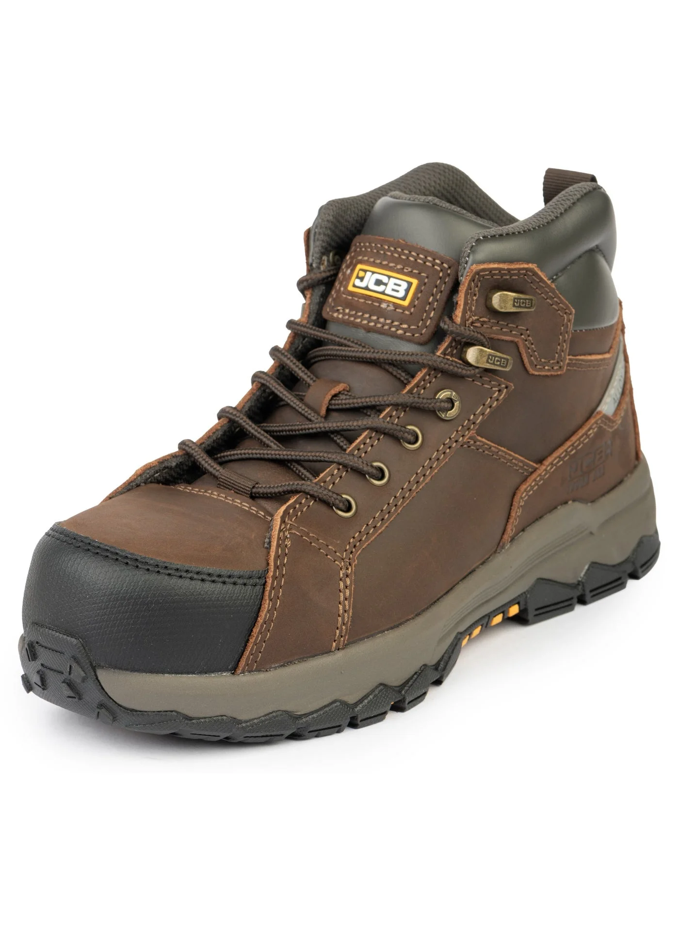 Rugged Safety Boots for Men Alloy Toe Industrial Work Footwear (Brown, 6 inch) 5legg