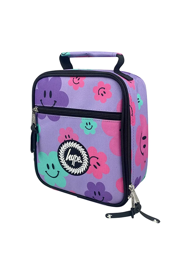 Hype Insulated Lunch Bag Floral Print (Purple, 25 cm x 20 cm x 10 cm) x55cm