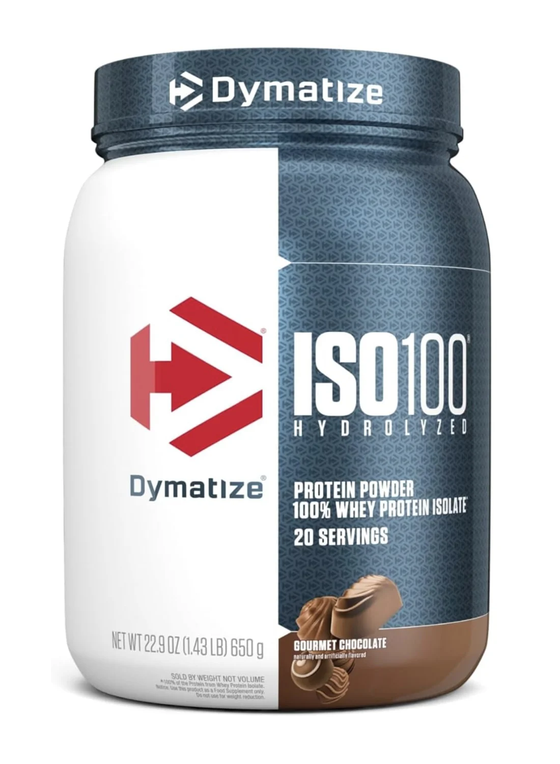 Premium Whey Protein Isolate Gourmet Chocolate Flavor (650 g, 20 Servings) ncx4f