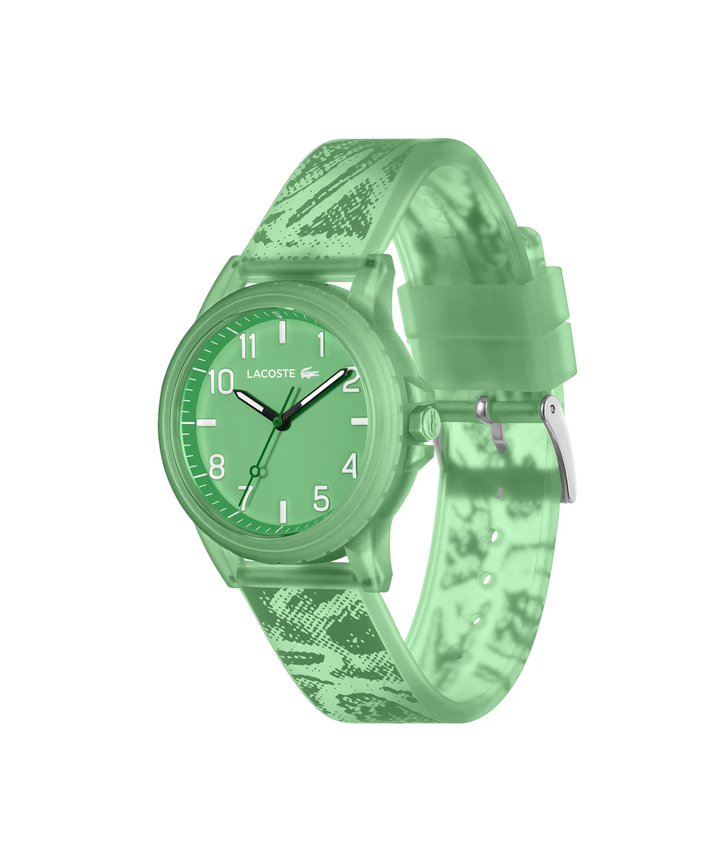 Premium Round Analog Unisex Watch with Green TR90 Case and Silicone Band (40mm) fucxm