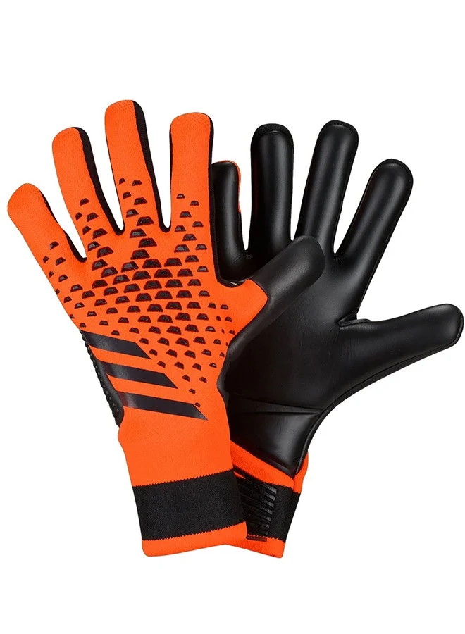JiuAn Professional Fingersave Goalkeeper Gloves Premium Grip Training Gear for Soccer Players (Black, Size 9) wzk17