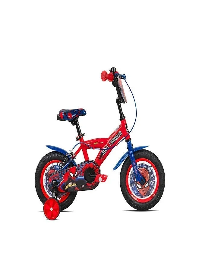 Spartan Kids Bicycle 12-Inch Wheel Size with Training Wheels and Adjustable Seat (Red/Blue, 12-Inch) 8aohf