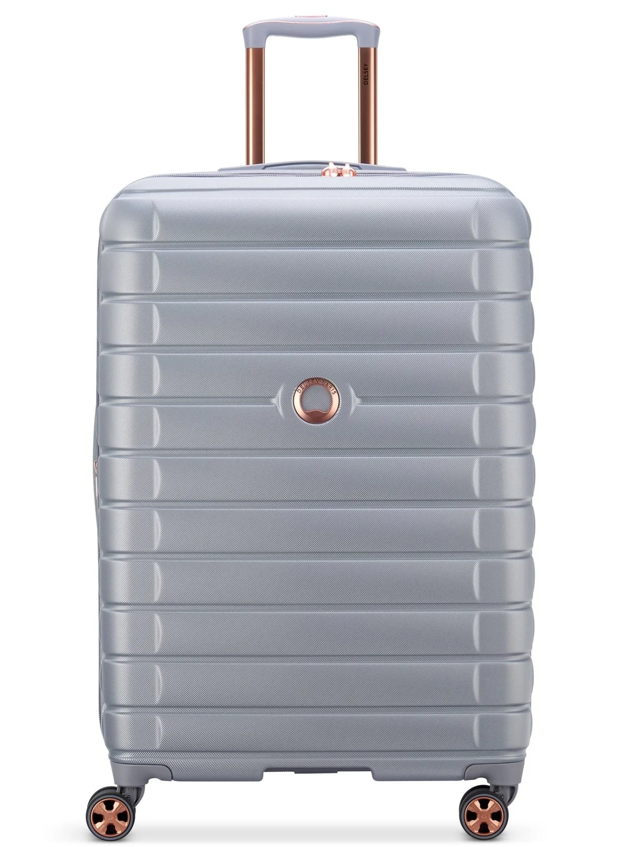 Premium Hardcase Expandable Check-In Luggage Trolley with 4-Double Wheels (Platinum, 82 cm) iw0yc