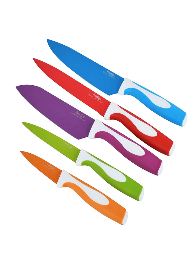 Prestige 5-Piece Kitchen Knife Set (Stainless Steel, Multicolour) gx53j