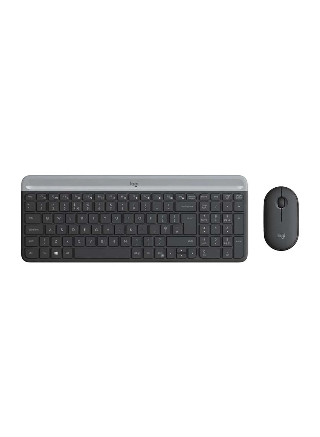 Premium Wireless Keyboard and Mouse Combo Slim Profile Ergonomic Design for Windows (Graphite) i32cf