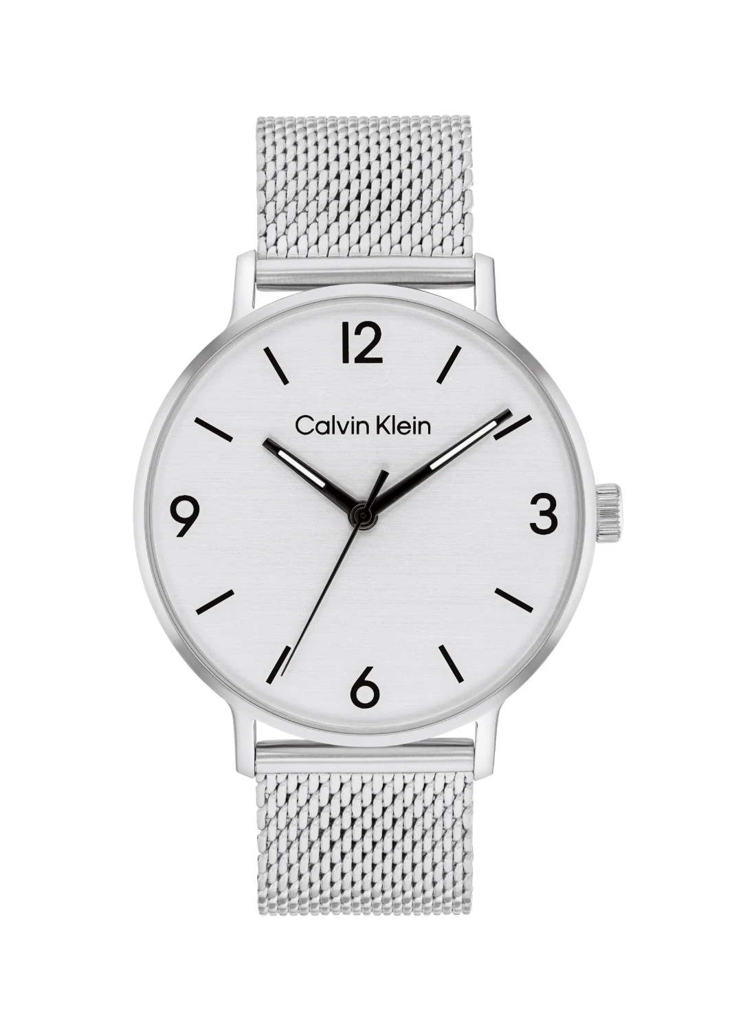 Premium Round Analog Men's Watch with Stainless Steel Case (Silver, 42mm) 1onwd
