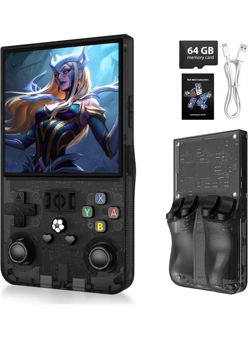 Gulf Trend Retro Handheld Gaming Console 4.0-inch IPS Screen Portable Video Game Player with 64GB Storage and 4000mAh Battery (Black) n54t7
