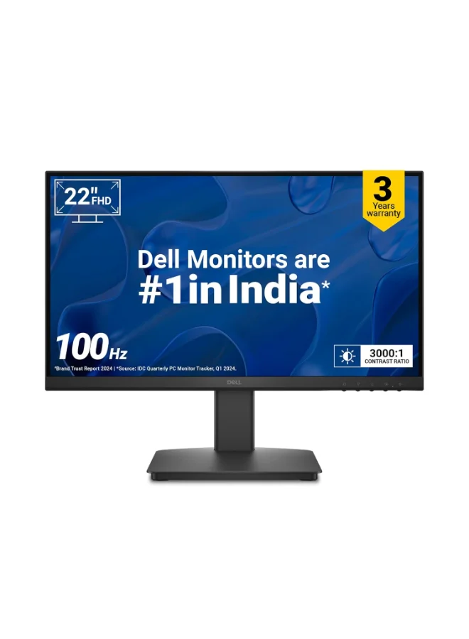 Premium 21.5-Inch Full HD LED Computer Monitor 100Hz Refresh Rate VA Panel HDMI VGA Display (Black, 21.5-Inch) jusus