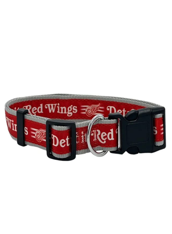 Pets First Hockey Team Pet Collar Adjustable Durable Accessory for Dogs and Cats (Red, Medium) 6ogn1