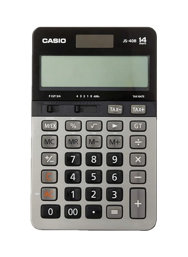 Premium 14-Digit Financial Desktop Calculator Professional Office Tool (Grey, 1 Unit) s9gft