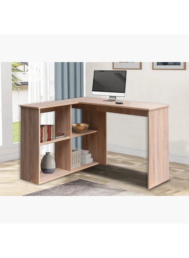 Home Box Jazz Corner Study Desk with Integrated Bookcase (120 x 75 x 100 cm) site8