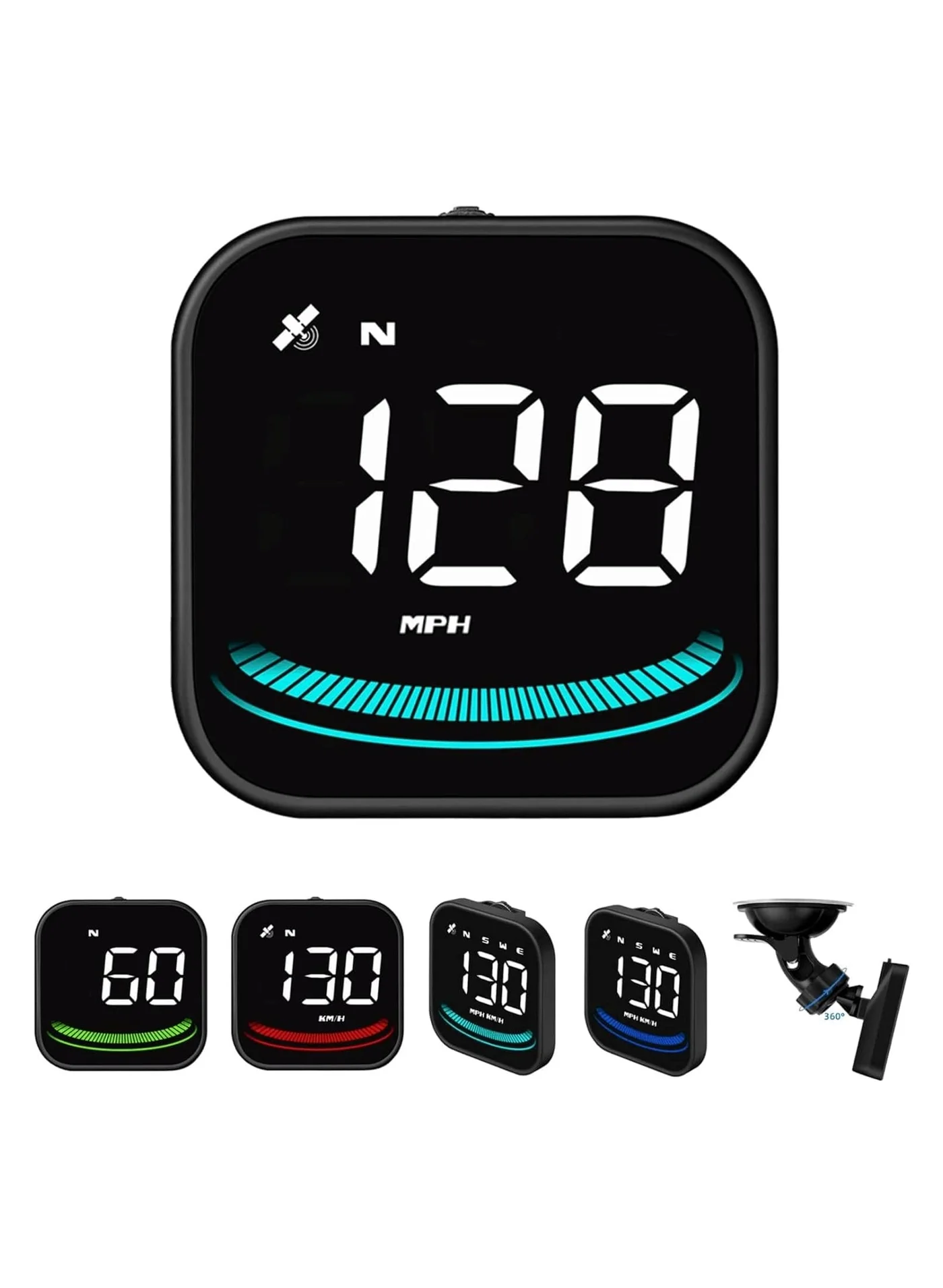 SHEZA STAR G4 Digital GPS Speedometer Car HUD Head Up Display with Overspeed Alarm and Compass (Universal Fit) jbknm