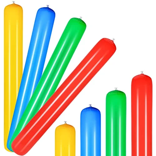 Inflatable Pool Noodles Set Premium PVC Water Floating Sticks for Swimming Pool Beach Lake Party (Multicolor, 105 cm, 4 Pack) xn4up