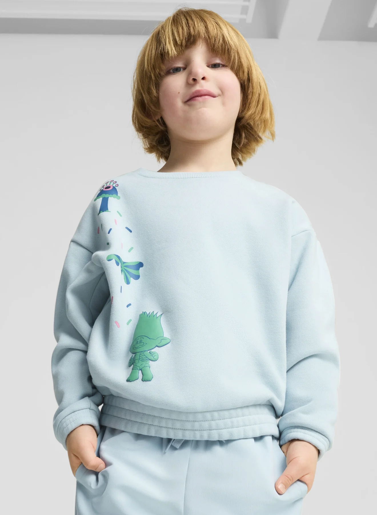 Sport Graphic Crew Neck Sweatshirt for Boys (Blue, Kids) sw7m0