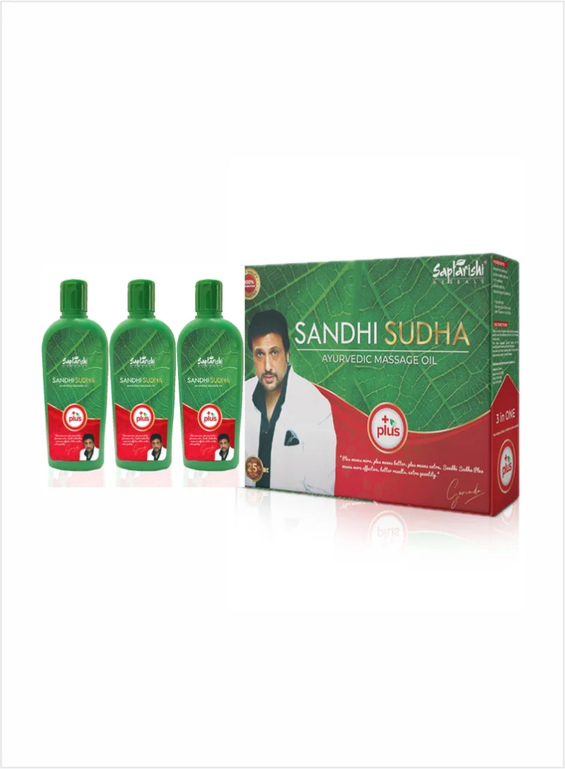 SAPTASHRI Joint and Muscle Massage Oil Premium Herbal Blend (3 x 100 mL) fwlyb
