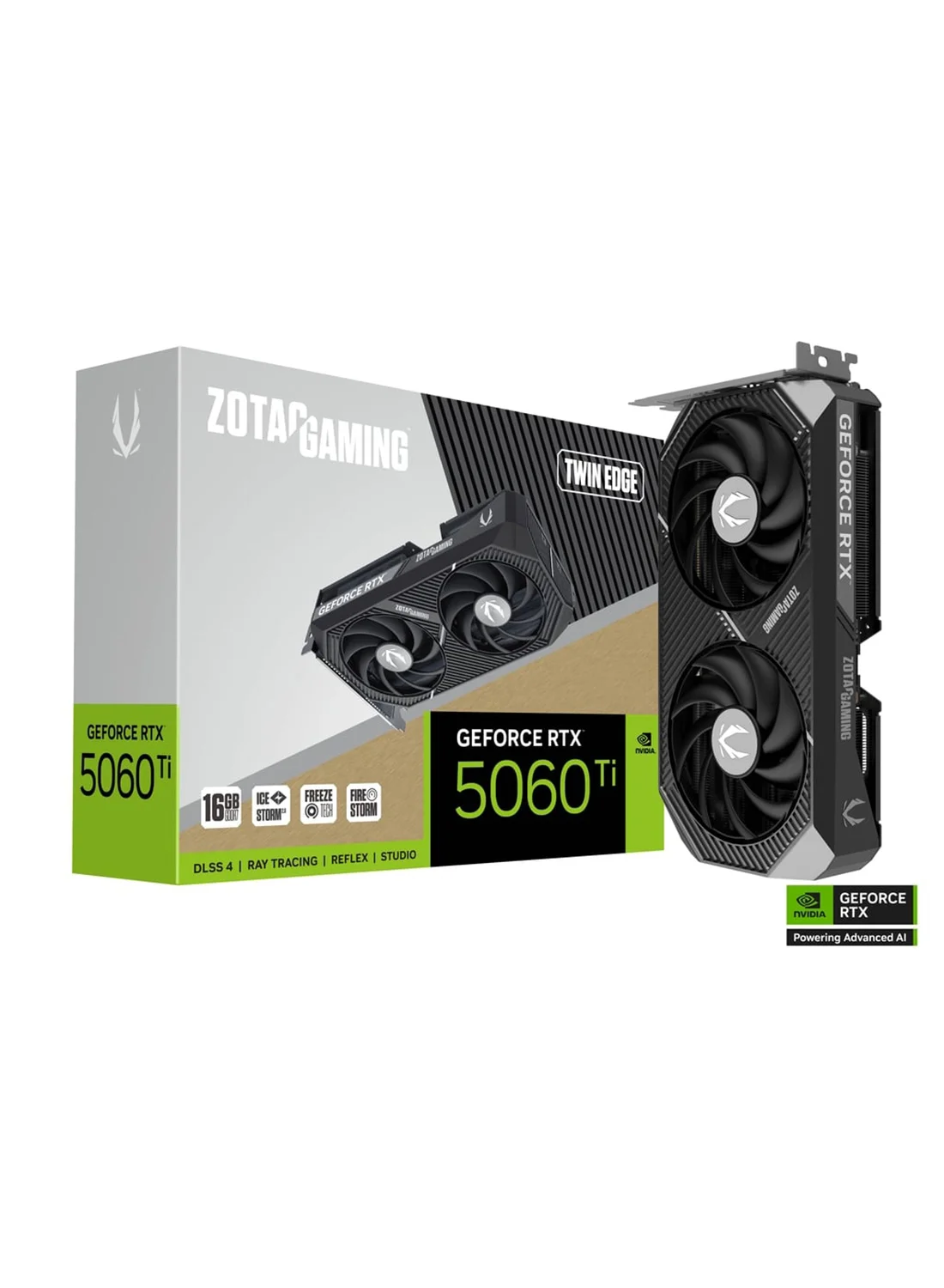 Premium Dual-Fan Graphics Card 16GB GDDR7 GPU (Blackwell Architecture, PCIe 5.0, 180W TGP, SFF Ready) n1m38